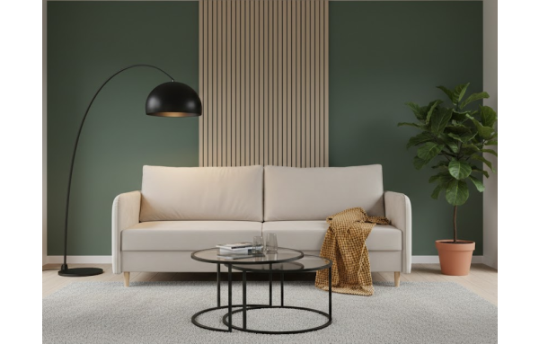 Sofa Harry letto 80 na sprężynach z funkcją spania i pojemnikiem